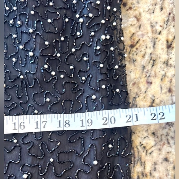 VTG (NWT), Mark & John by Gopal, Stunning Black Beaded Gown,Strap-Back,Size 2X - Picture 13 of 15